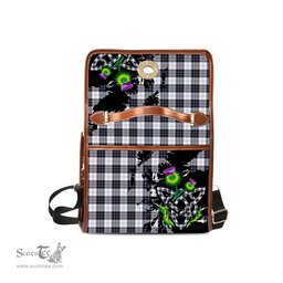 ScotsTee Shop Scottish MacRae Dress Modern Clan Tartan Canvas Bag Celtic Knot and Thistle with Scotland Map Bag