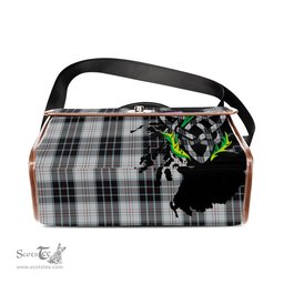 ScotsTee Shop Scottish MacRae Dress Clan Tartan Canvas Bag Celtic Knot and Thistle with Scotland Map Bag