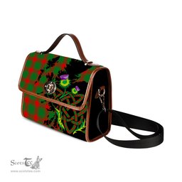 ScotsTee Shop Scottish Middleton Modern Clan Tartan Canvas Bag Celtic Knot and Thistle with Scotland Map Bag