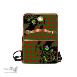 ScotsTee Shop Scottish Middleton Modern Clan Tartan Canvas Bag Celtic Knot and Thistle with Scotland Map Bag