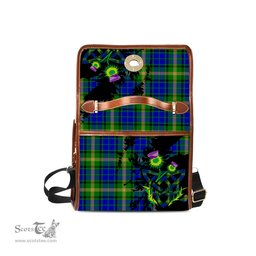 ScotsTee Shop Scottish Maitland Clan Tartan Canvas Bag Celtic Knot and Thistle with Scotland Map Bag