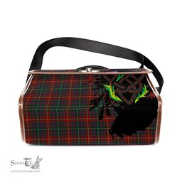 ScotsTee Shop Scottish Meath Clan Tartan Canvas Bag Celtic Knot and Thistle with Scotland Map Bag