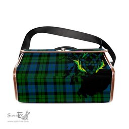 ScotsTee Shop Scottish MacKie Clan Tartan Canvas Bag Celtic Knot and Thistle with Scotland Map Bag