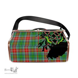 ScotsTee Shop Scottish Muirhead Clan Tartan Canvas Bag Celtic Knot and Thistle with Scotland Map Bag