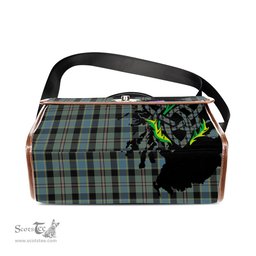 ScotsTee Shop Scottish Ogilvie (Ogilvy) Hunting Clan Tartan Canvas Bag Celtic Knot and Thistle with Scotland Map Bag
