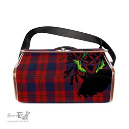 ScotsTee Shop Scottish Wotherspoon Clan Tartan Canvas Bag Celtic Knot and Thistle with Scotland Map Bag