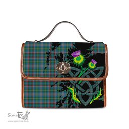 ScotsTee Shop Scottish Penman Clan Tartan Canvas Bag Celtic Knot and Thistle with Scotland Map Bag