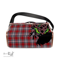 ScotsTee Shop Scottish Warden Clan Tartan Canvas Bag Celtic Knot and Thistle with Scotland Map Bag
