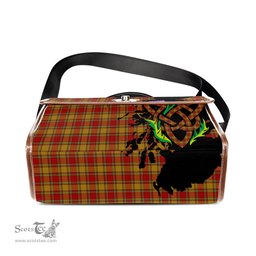 ScotsTee Shop Scottish Scrymgeour Clan Tartan Canvas Bag Celtic Knot and Thistle with Scotland Map Bag