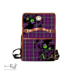 ScotsTee Shop Scottish Regan Clan Tartan Canvas Bag Celtic Knot and Thistle with Scotland Map Bag