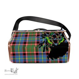 ScotsTee Shop Scottish Norvel Clan Tartan Canvas Bag Celtic Knot and Thistle with Scotland Map Bag