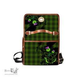 ScotsTee Shop Scottish Tomass Clan Tartan Canvas Bag Celtic Knot and Thistle with Scotland Map Bag