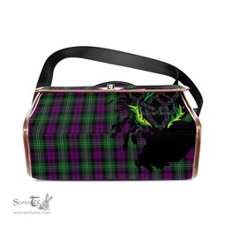 ScotsTee Shop Scottish Wilson Clan Tartan Canvas Bag Celtic Knot and Thistle with Scotland Map Bag