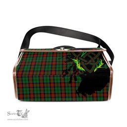 ScotsTee Shop Scottish Walker James Clan Tartan Canvas Bag Celtic Knot and Thistle with Scotland Map Bag