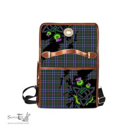 ScotsTee Shop Scottish Ogilvie (Ogilvy) Hunting Modern Clan Tartan Canvas Bag Celtic Knot and Thistle with Scotland Map Bag