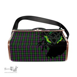 ScotsTee Shop Scottish Selkirk Original Clan Tartan Canvas Bag Celtic Knot and Thistle with Scotland Map Bag