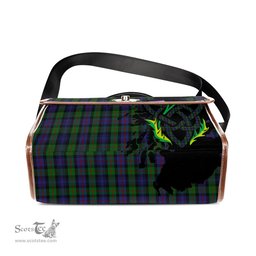 ScotsTee Shop Scottish Murray of Atholl Clan Tartan Canvas Bag Celtic Knot and Thistle with Scotland Map Bag