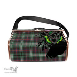 ScotsTee Shop Scottish Rollo Hunting Clan Tartan Canvas Bag Celtic Knot and Thistle with Scotland Map Bag