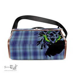 ScotsTee Shop Scottish Traynor Clan Tartan Canvas Bag Celtic Knot and Thistle with Scotland Map Bag