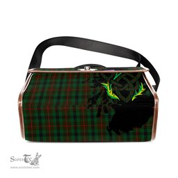 ScotsTee Shop Scottish Tennant Clan Tartan Canvas Bag Celtic Knot and Thistle with Scotland Map Bag