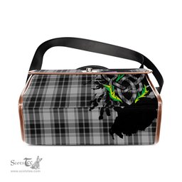 ScotsTee Shop Scottish O'Sullivan Beare Clan Tartan Canvas Bag Celtic Knot and Thistle with Scotland Map Bag