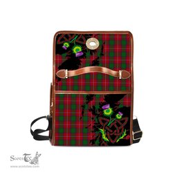 ScotsTee Shop Scottish Rattray Clan Tartan Canvas Bag Celtic Knot and Thistle with Scotland Map Bag
