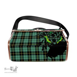 ScotsTee Shop Scottish Wallace Hunting Ancient Clan Tartan Canvas Bag Celtic Knot and Thistle with Scotland Map Bag