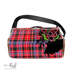 ScotsTee Shop Scottish Straiton Clan Tartan Canvas Bag Celtic Knot and Thistle with Scotland Map Bag