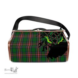 ScotsTee Shop Scottish Seller Clan Tartan Canvas Bag Celtic Knot and Thistle with Scotland Map Bag