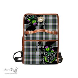 ScotsTee Shop Scottish Pritchard Clan Tartan Canvas Bag Celtic Knot and Thistle with Scotland Map Bag