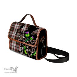 ScotsTee Shop Scottish Scott Dress Clan Tartan Canvas Bag Celtic Knot and Thistle with Scotland Map Bag