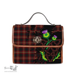 ScotsTee Shop Scottish Perry Dress Clan Tartan Canvas Bag Celtic Knot and Thistle with Scotland Map Bag
