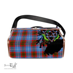 ScotsTee Shop Scottish Pennycook Clan Tartan Canvas Bag Celtic Knot and Thistle with Scotland Map Bag