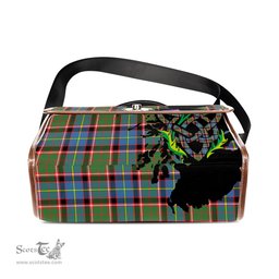 ScotsTee Shop Scottish Stirling Bannockburn Clan Tartan Canvas Bag Celtic Knot and Thistle with Scotland Map Bag