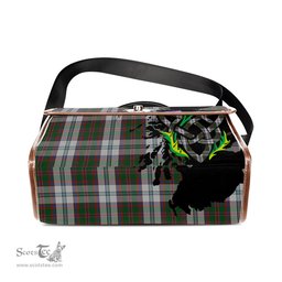 ScotsTee Shop Scottish Stewart of Appin Dress Clan Tartan Canvas Bag Celtic Knot and Thistle with Scotland Map Bag