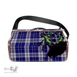 ScotsTee Shop Scottish Presley Clan Tartan Canvas Bag Celtic Knot and Thistle with Scotland Map Bag