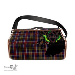 ScotsTee Shop Scottish Ruxton Clan Tartan Canvas Bag Celtic Knot and Thistle with Scotland Map Bag
