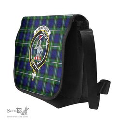 ScotsTee Shop Scottish Bannerman Clan Crest Tartan Messenger Bag Plaid Shoulder Bag