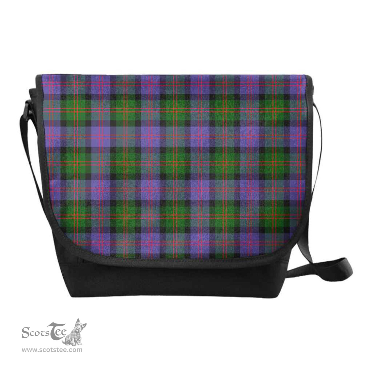 ScotsTee Shop Scottish Blair Modern Clan Tartan Messenger Bag Plaid Shoulder Bag