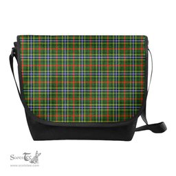 ScotsTee Shop Scottish Bisset Clan Tartan Messenger Bag Plaid Shoulder Bag