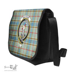ScotsTee Shop Scottish Balfour Clan Crest Tartan Messenger Bag Plaid Shoulder Bag