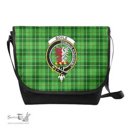 ScotsTee Shop Scottish Boyle Clan Crest Tartan Messenger Bag Plaid Shoulder Bag