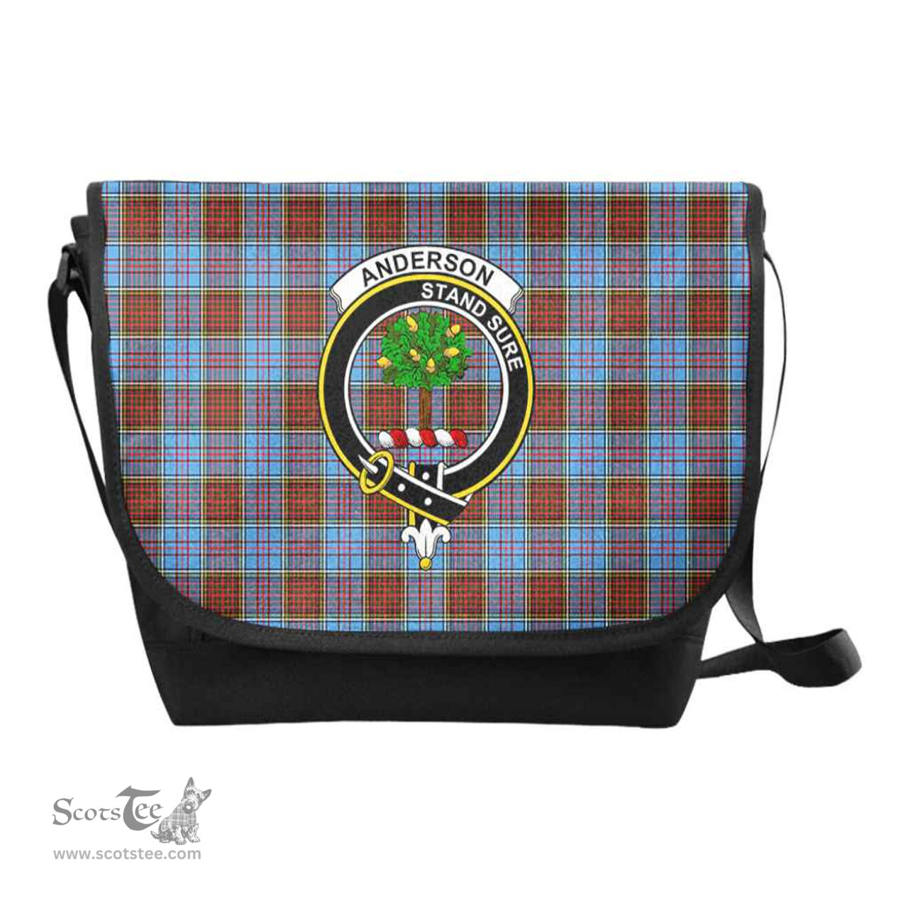 ScotsTee Shop Scottish Anderson Clan Crest Tartan Messenger Bag Plaid Shoulder Bag