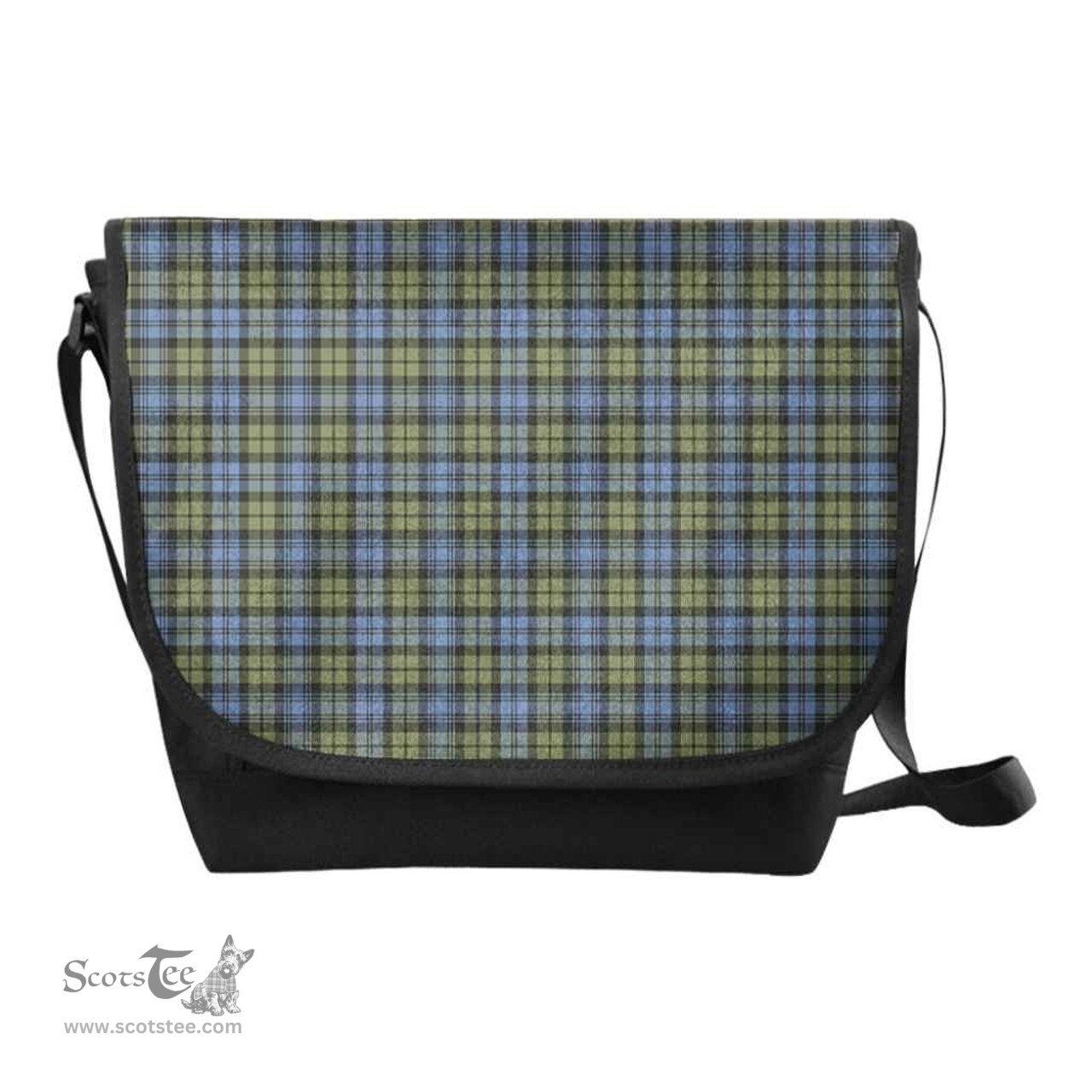 ScotsTee Shop Scottish Campbell Faded Clan Tartan Messenger Bag Plaid Shoulder Bag