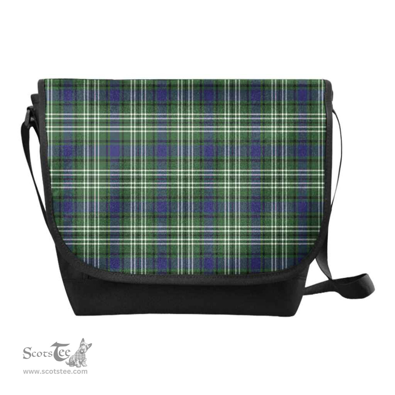 ScotsTee Shop Scottish Blyth Clan Tartan Messenger Bag Plaid Shoulder Bag