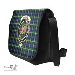 ScotsTee Shop Scottish Baillie Clan Crest Tartan Messenger Bag Plaid Shoulder Bag