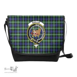 ScotsTee Shop Scottish Baillie Clan Crest Tartan Messenger Bag Plaid Shoulder Bag