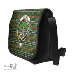 ScotsTee Shop Scottish Bisset Clan Crest Tartan Messenger Bag Plaid Shoulder Bag