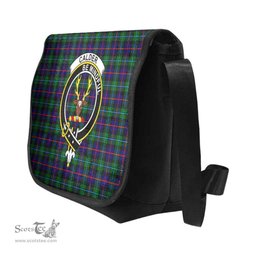 ScotsTee Shop Scottish Calder Clan Crest Tartan Messenger Bag Plaid Shoulder Bag