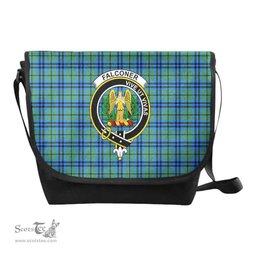 ScotsTee Shop Scottish Falconer Clan Crest Tartan Messenger Bag Plaid Shoulder Bag